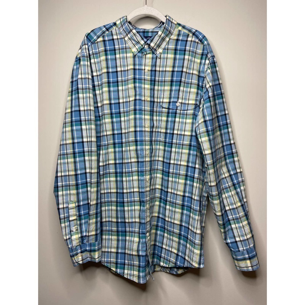 Gap Factory Plaid Button Up Shirt Size XL